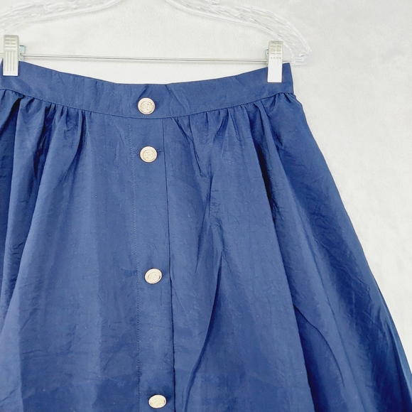 New Touche Gold Buttoned Cupra Navy Blue Skirt P1485 - Picture 4 of 10